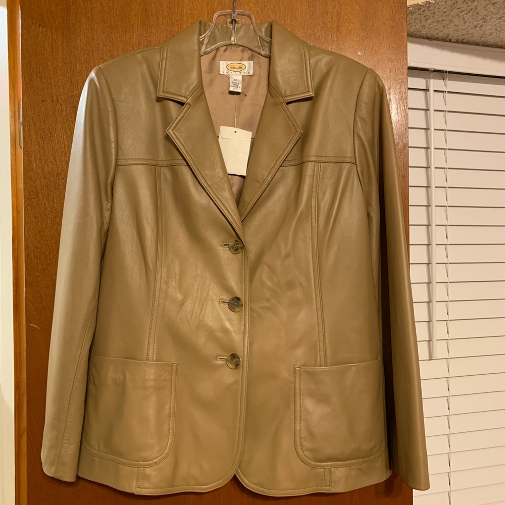 Talbots NWOT leather jacket petite